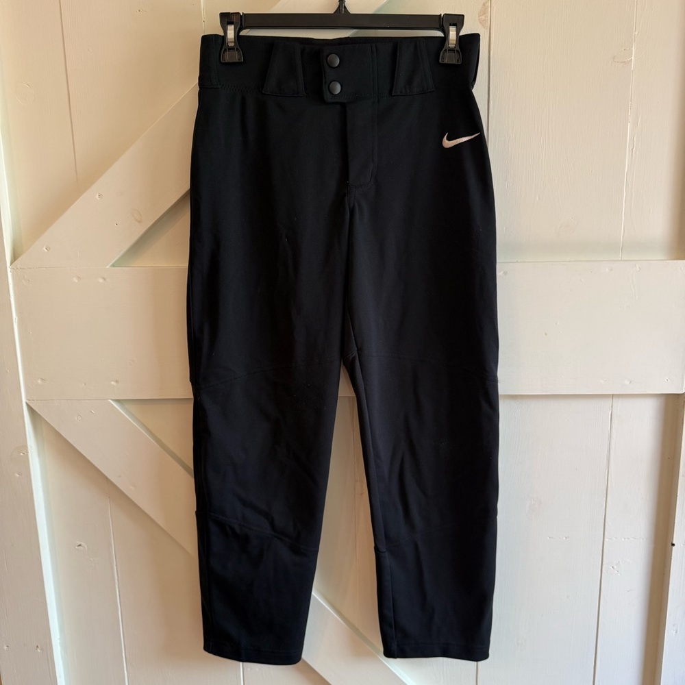 Nike Youth Large Black Baseball Pants‎ – Athletic Fit, Classic Swoosh Two Button